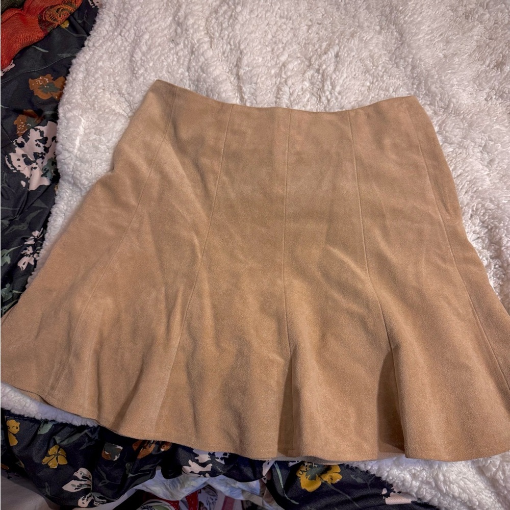 BCBGMaxAzria Tan A-Line Skirt